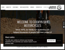 Tablet Screenshot of colwynbaymotorcycles.com